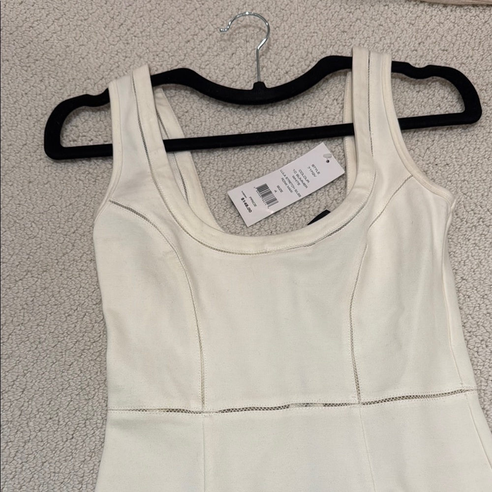 French Connection Cream Sleeveless midi Dress